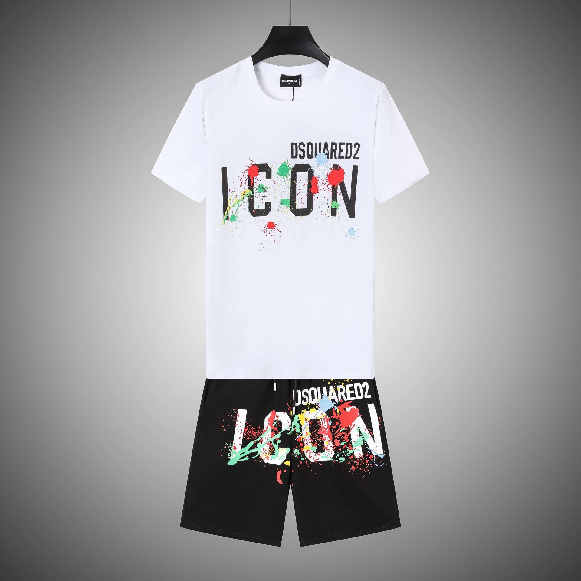 DSQUARED2 Matching Sets U3DS-2 Graphic T-Shirt and Shorts Set — 5