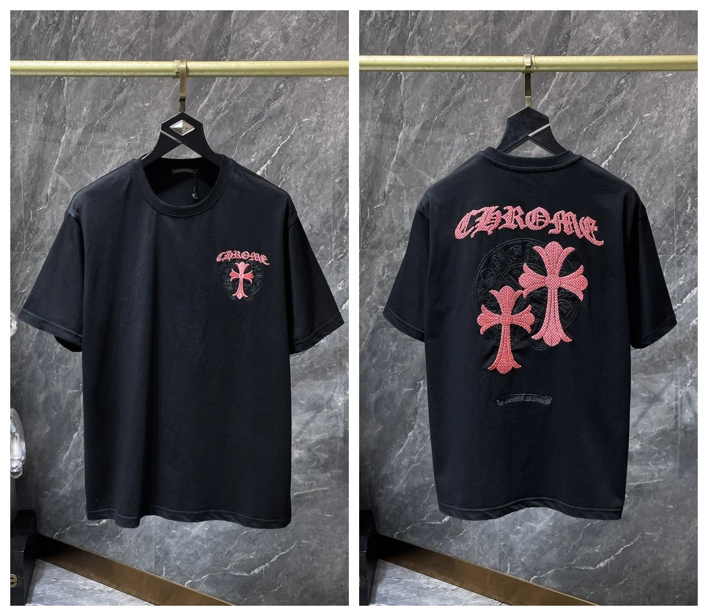 Chrome Hearts T-Shirts Graphic Cross Motif Short-Sleeve T-Shirt image 4