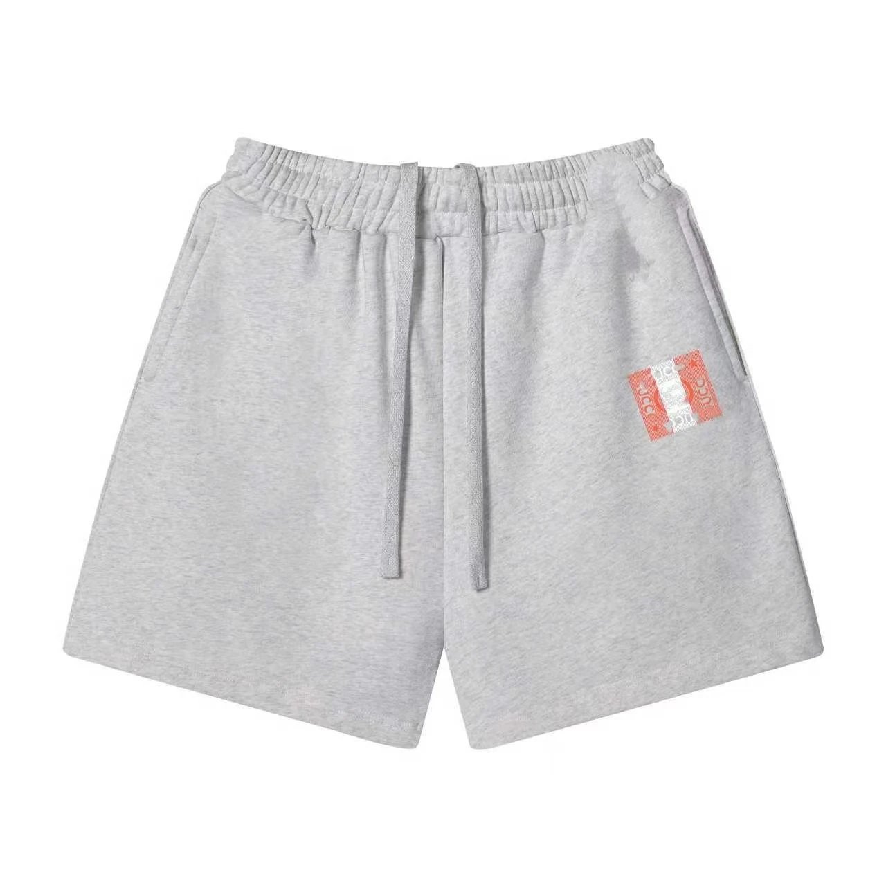 Unbranded Shorts Elastic-waist drawstring with graphic logo print — 32 White and gray