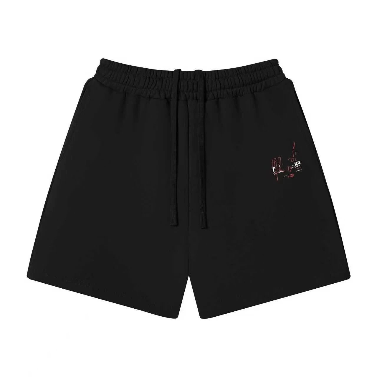 Unbranded Shorts Elastic-Waist Drawstring Graphic — 53 black