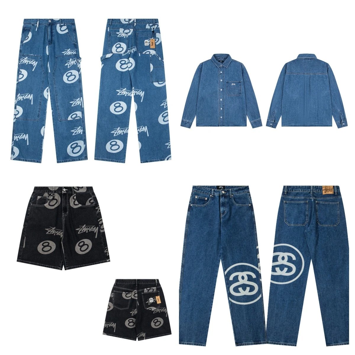 Stüssy 8-Ball Denim Jackets, J