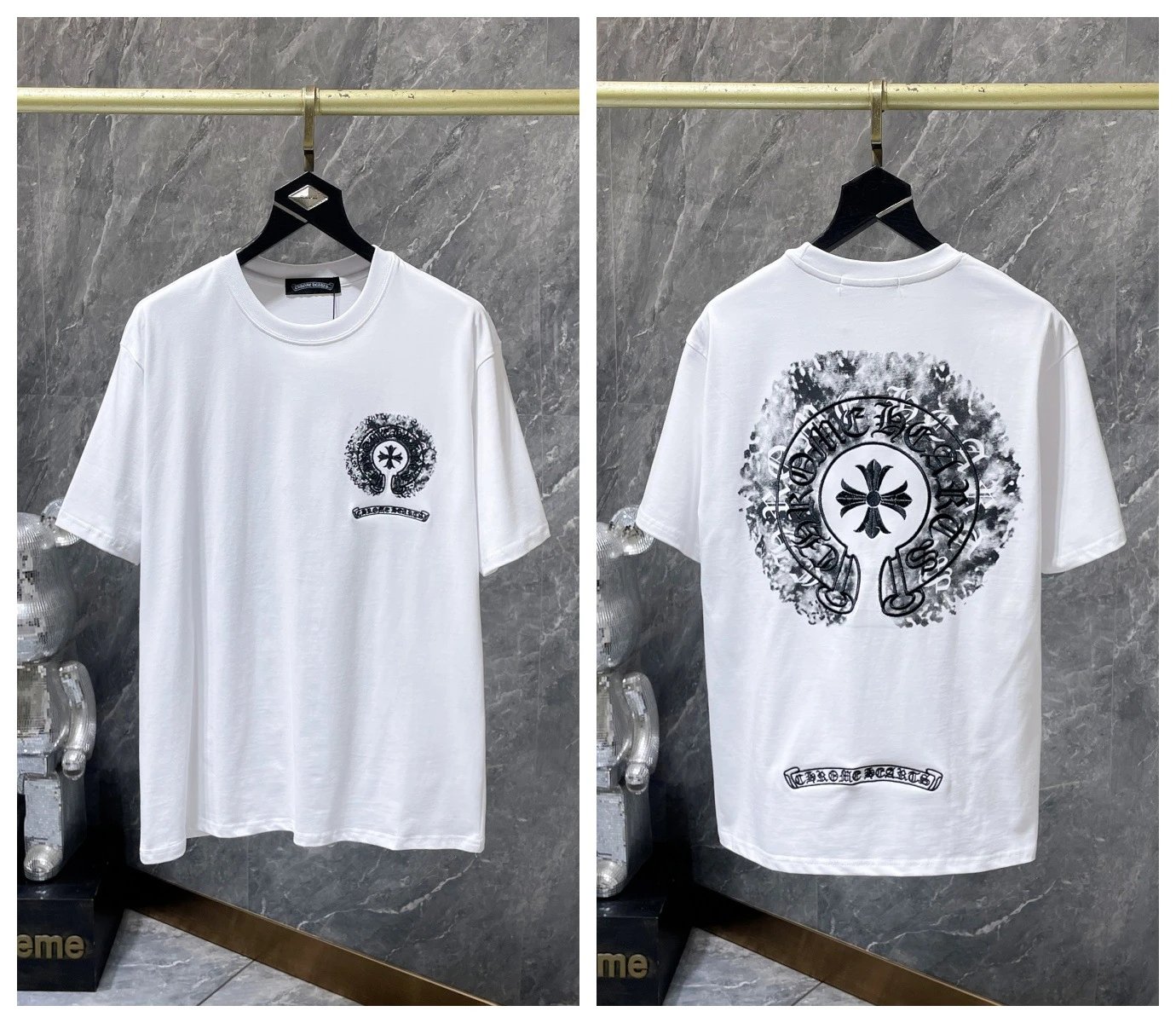 Chrome Hearts T-Shirts KLX09 graphic short-sleeve — 36