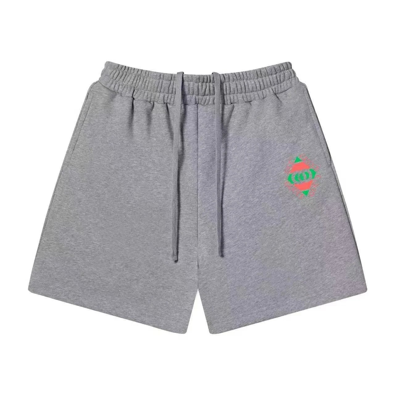 Unbranded Shorts Elastic-waist drawstring with graphic logo print — 33 Heather gray