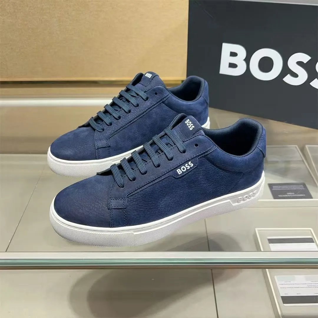 BOSS Sneakers Suede low-top lace-up — 10