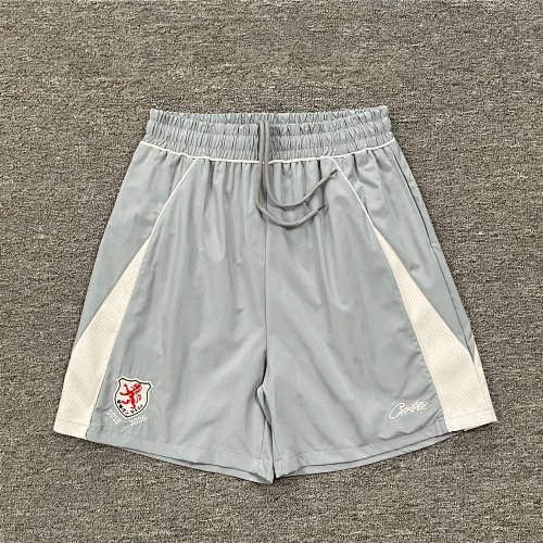 Corteiz Shorts CRTZ logo graphic drawstring — 3246 gray