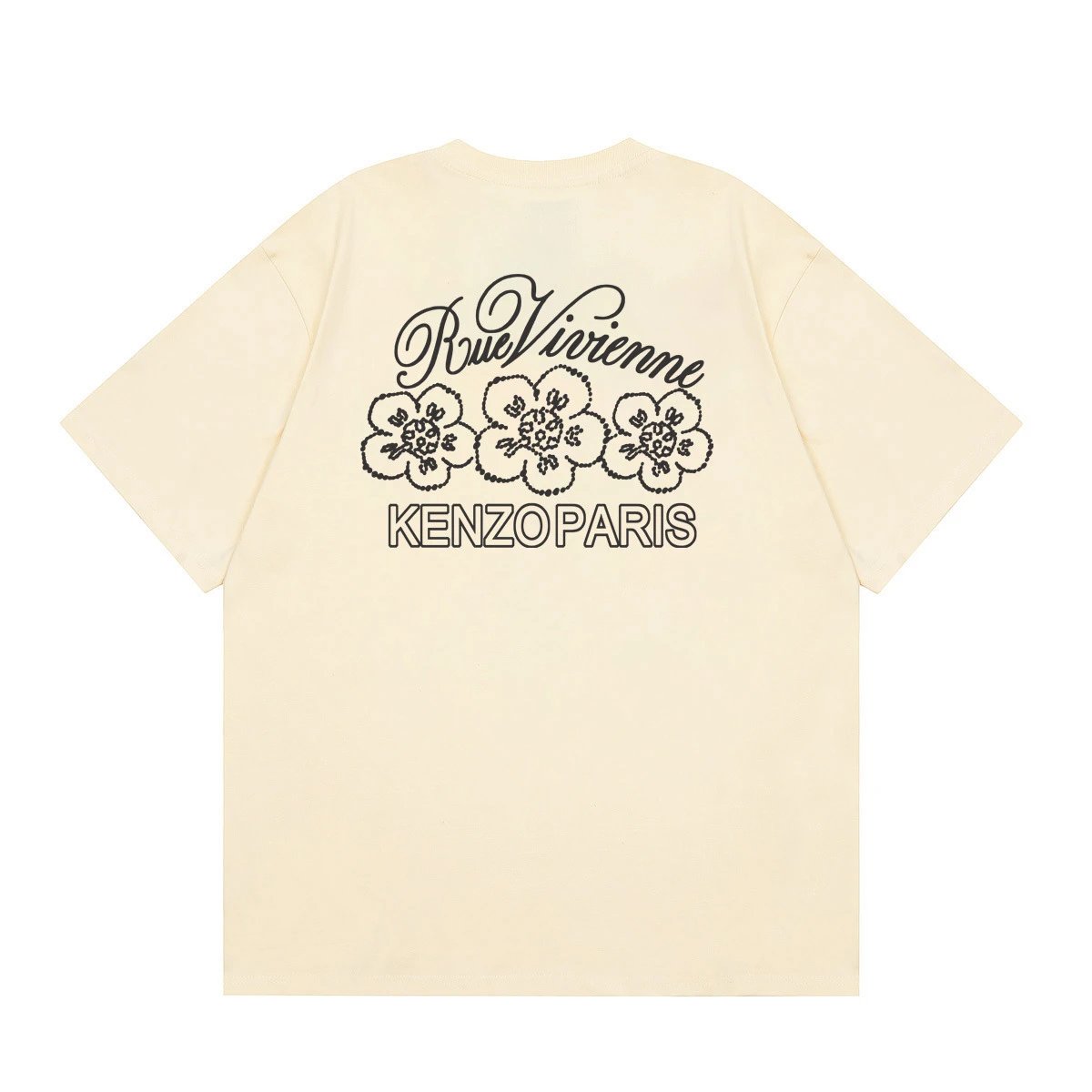 Kenzo T-Shirts Short-Sleeve Graphic Print — 143 Apricot color