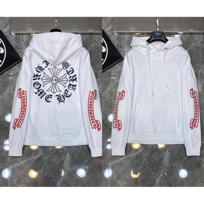 Chrome Hearts Hoodies & Sweatshirts Cross Graphic Pullover Hoodie — 8084 white