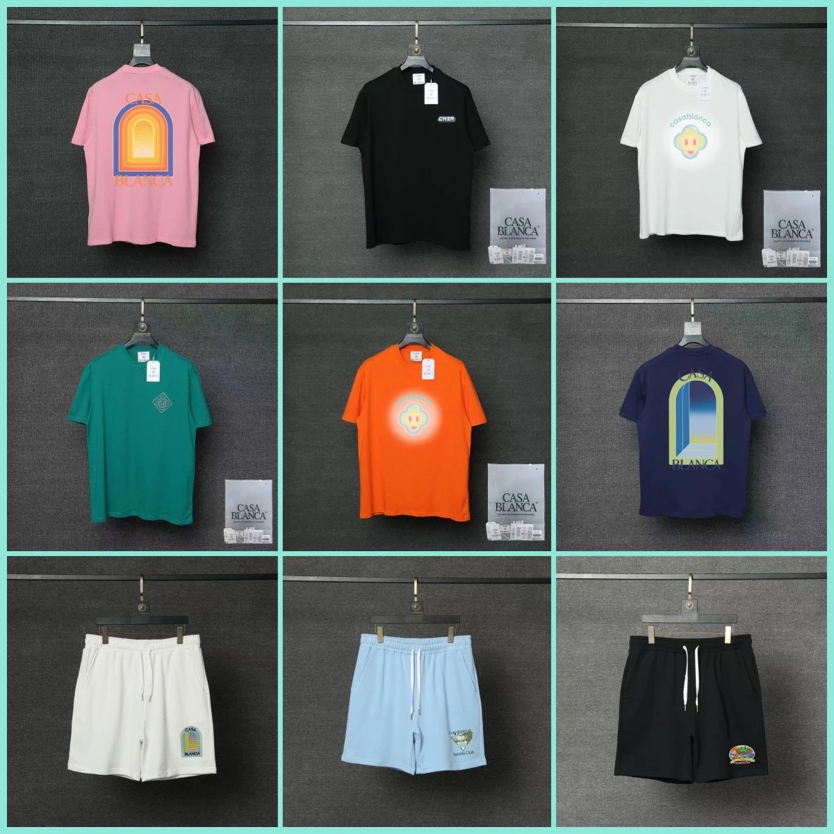 Casa Blanca Colorful Graphic T-Shirt and Shorts Set