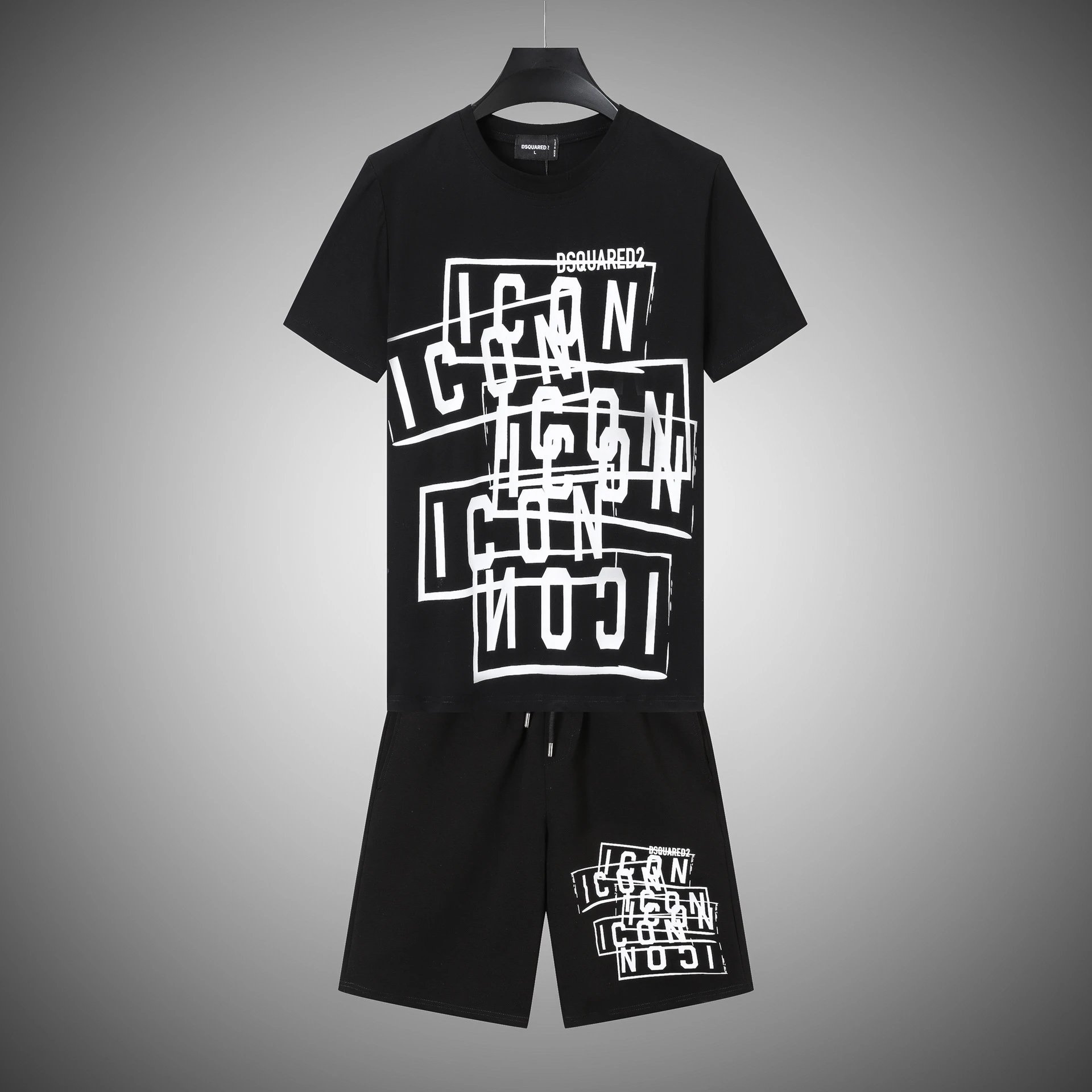 DSQUARED2 Matching Sets U3DS-2 Graphic T-Shirt and Shorts Set — 19