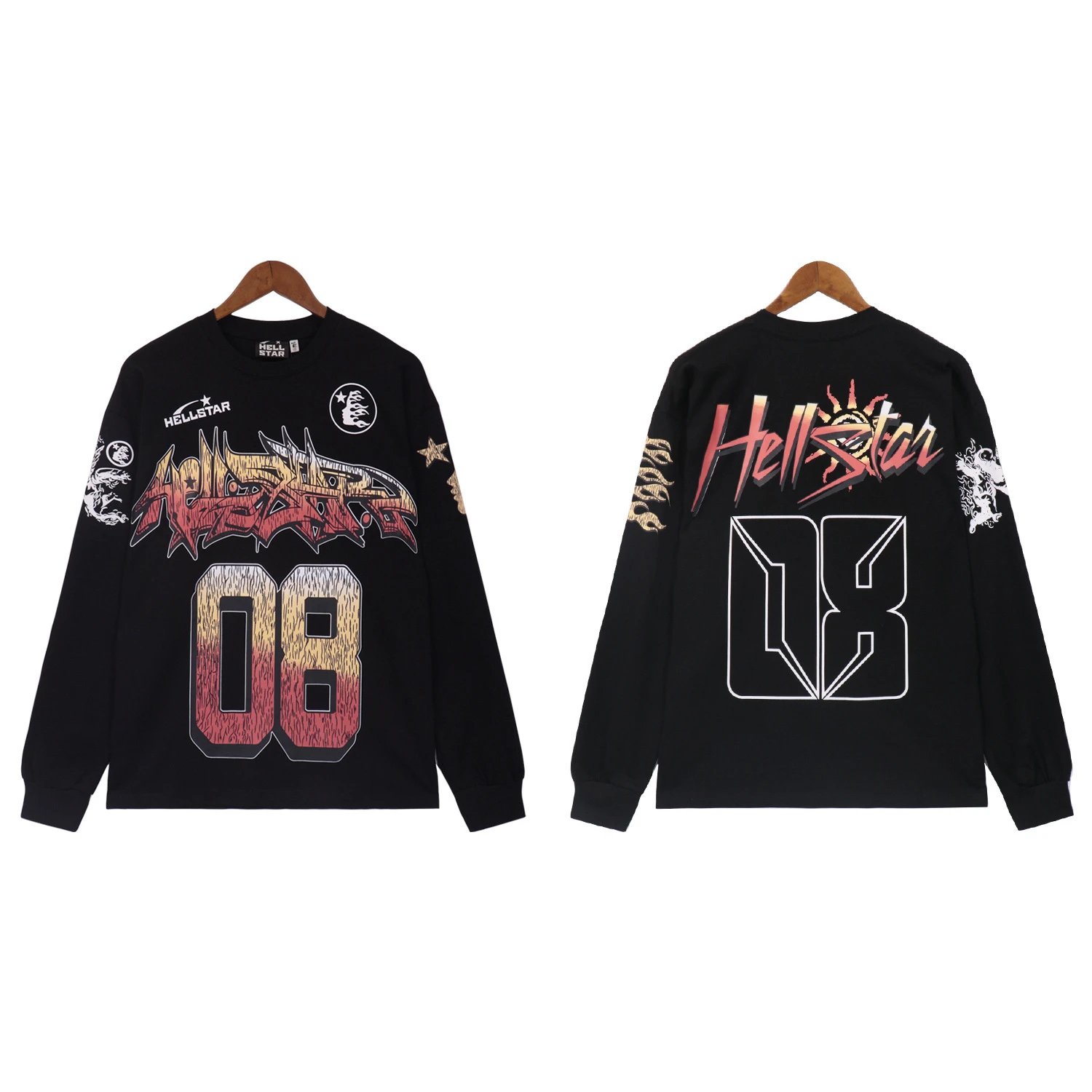 Hellstar Hoodies & Sweatshirts Graphic quarter-zip sweatshirt — 7002 black