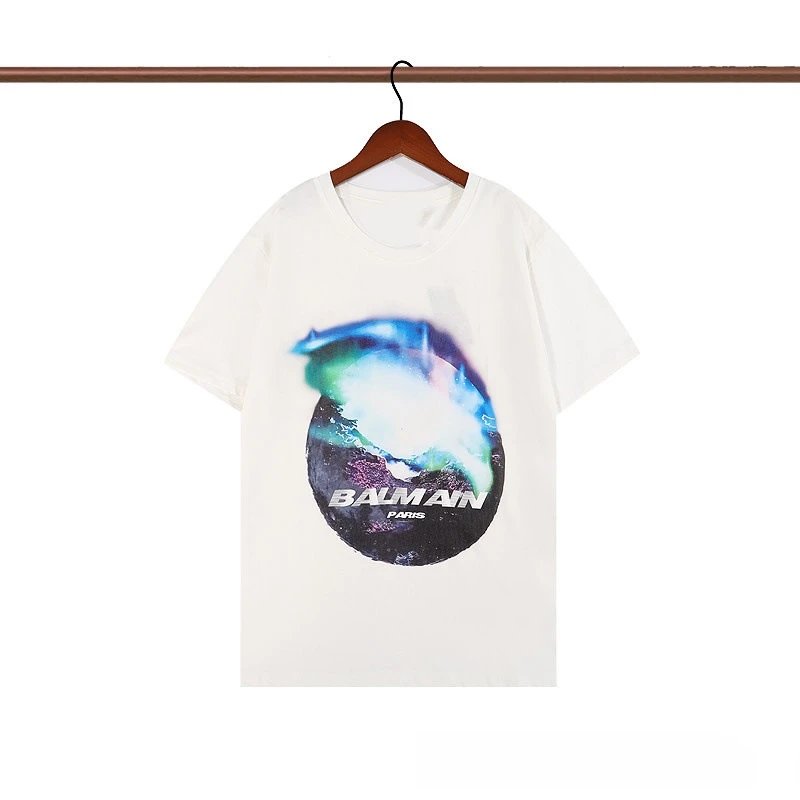 Balmain T-Shirts Short-Sleeve Logo Print — 40