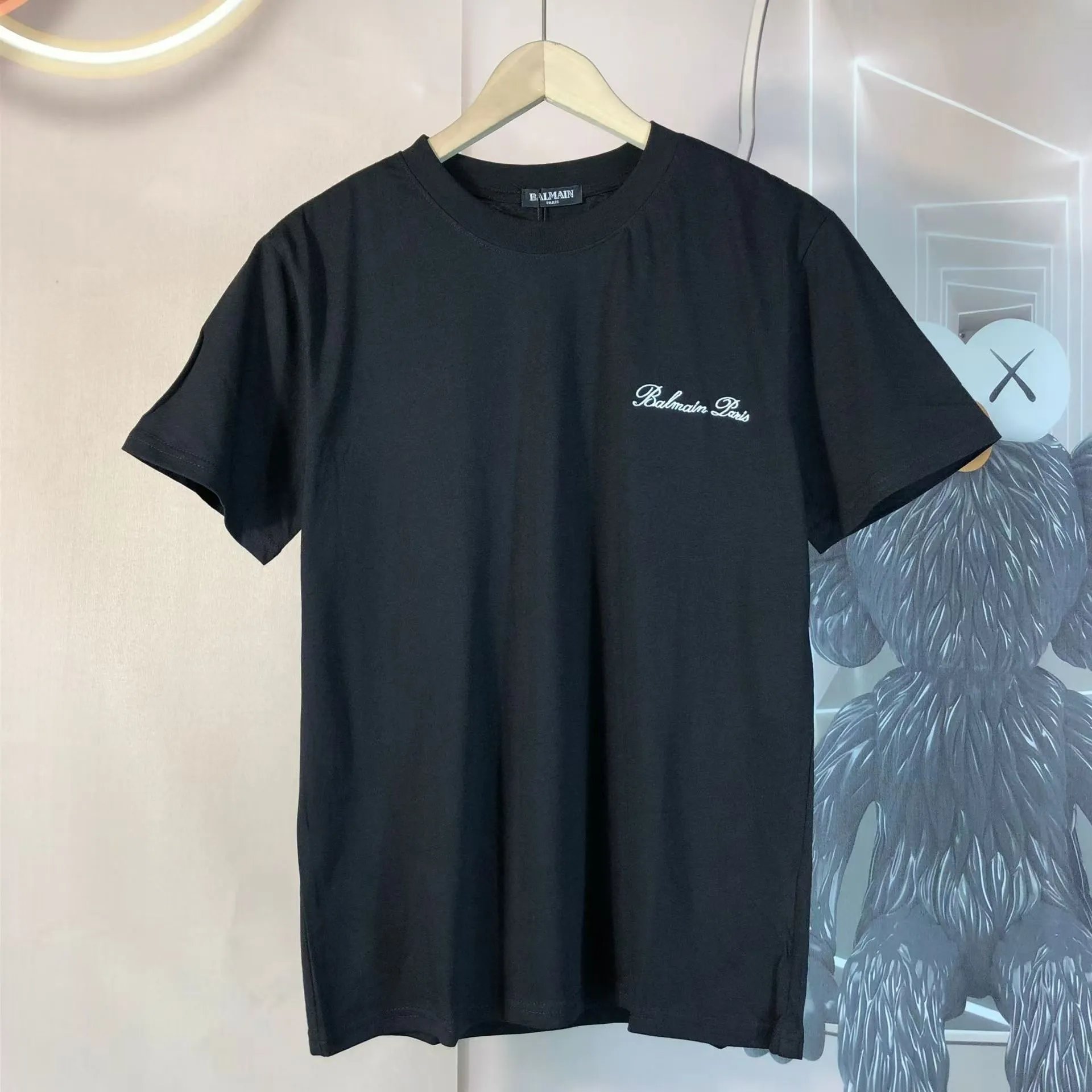 Balmain T-Shirts Short-Sleeve Logo Print — 31