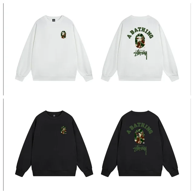 Stüssy Hoodies & Sweatshirts Crewneck Sweatshirt with Ape Head Graphic product detail image 6