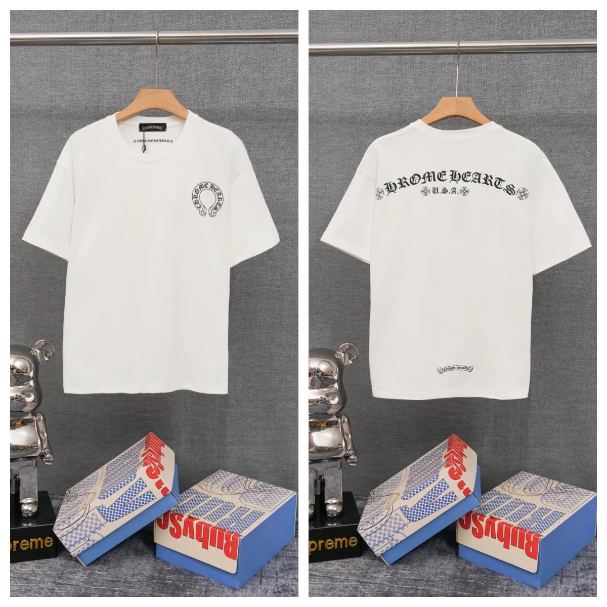 Chrome Hearts T-Shirts Graphic-print crewneck T-shirt — 13