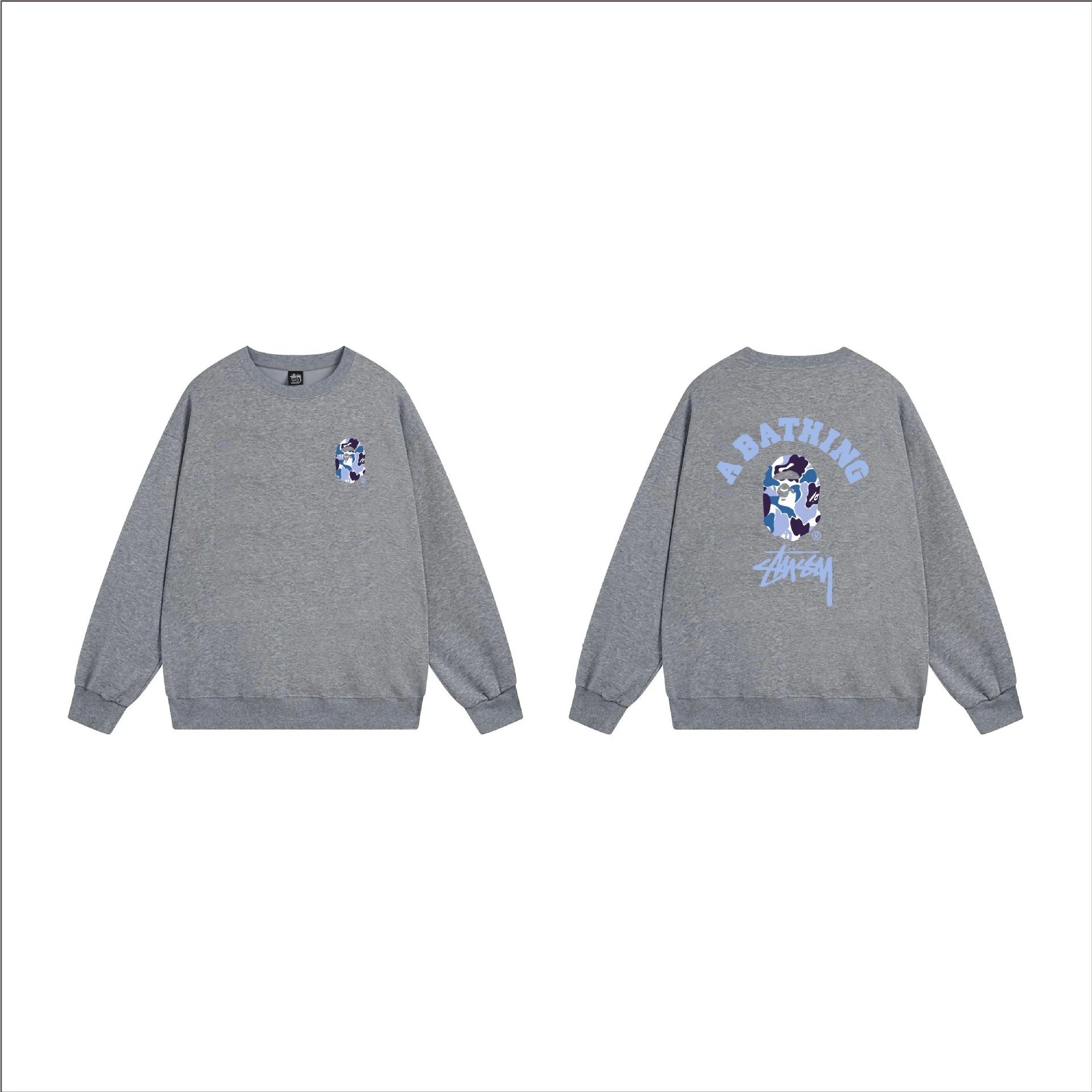 Stüssy Hoodies & Sweatshirts Crewneck Sweatshirt with Ape Head Graphic — 32