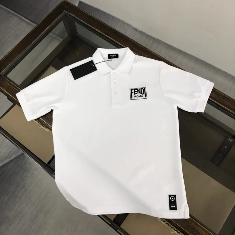 Fendi T-Shirts Short-Sleeve Logo Print — F52