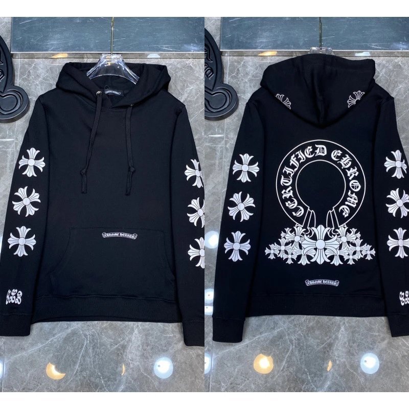 Chrome Hearts Hoodies & Sweatshirts Cross Graphic Pullover Hoodie — 8329 black