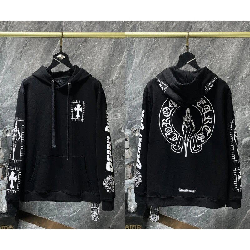 Chrome Hearts Hoodies & Sweatshirts Cross Graphic Pullover Hoodie — 8630 Black