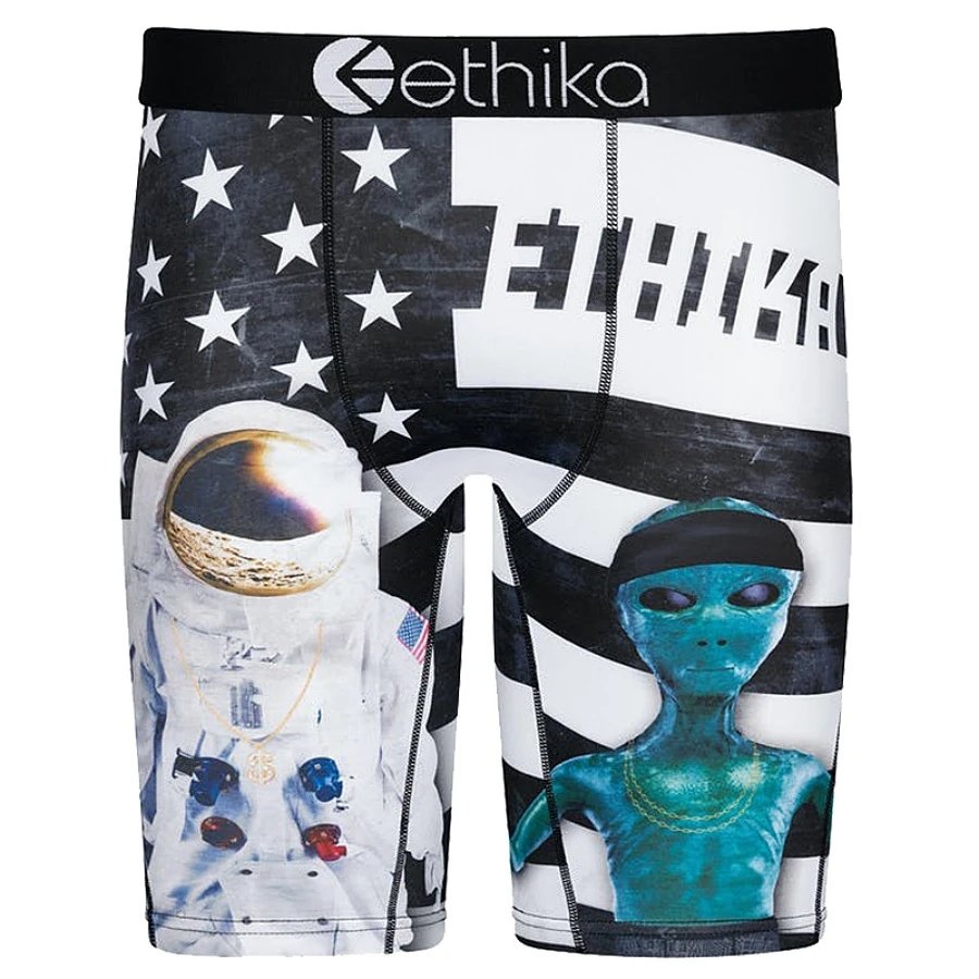 Ethika Underwear Printed Boxer Briefs — Alien
