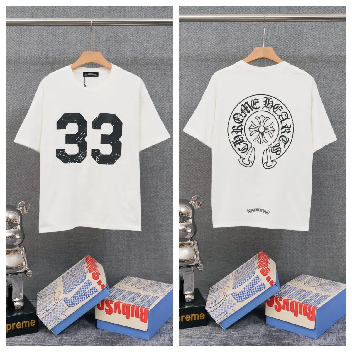 Chrome Hearts T-Shirts Graphic-print crewneck T-shirt — 27
