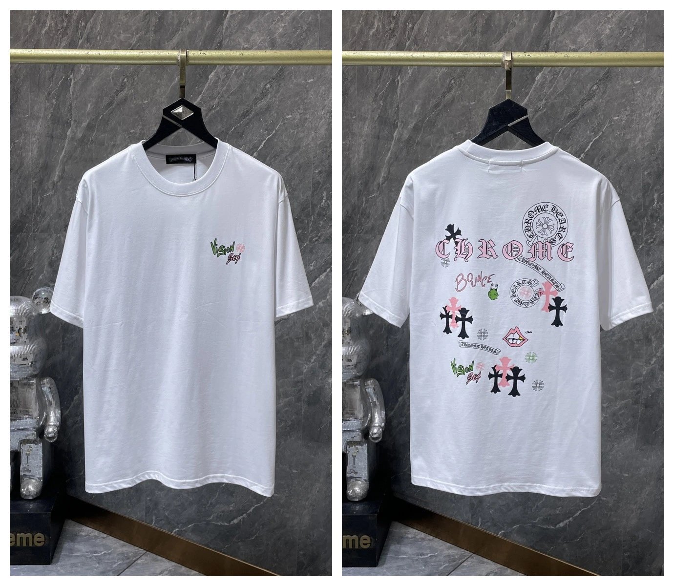Chrome Hearts T-Shirts KLX09 graphic short-sleeve — 2