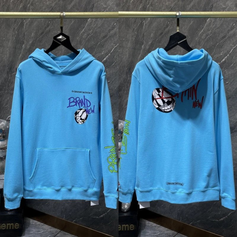 Chrome Hearts Hoodies & Sweatshirts Cross Graphic Pullover Hoodie — 8658 Blue