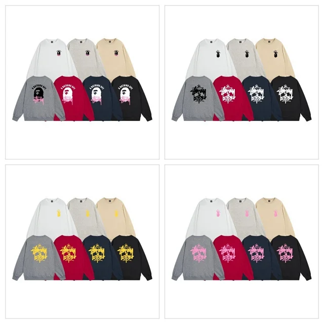 Stüssy Hoodies & Sweatshirts Crewneck Sweatshirt with Ape Head Graphic product detail image 5