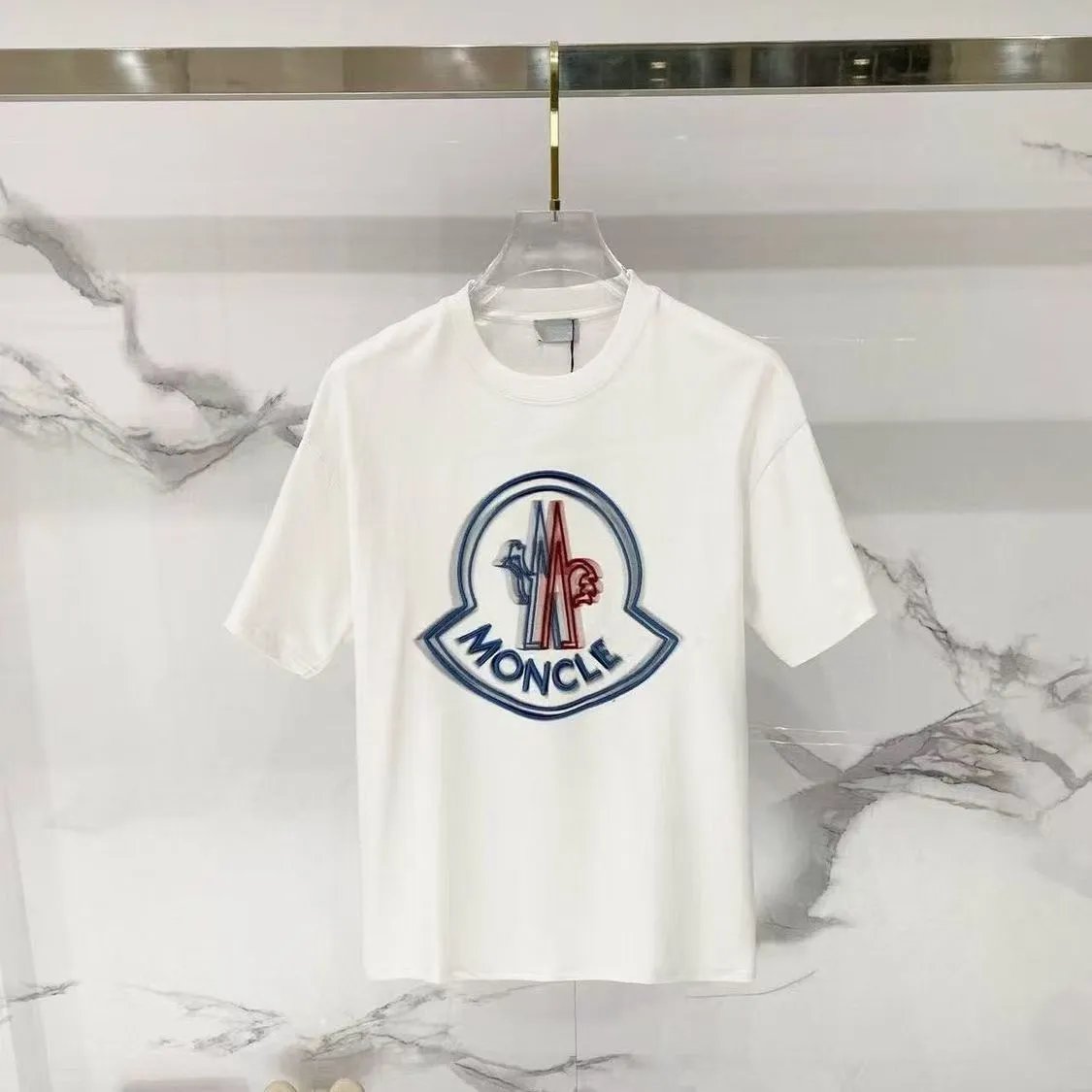 Moncler T-Shirts Logo Graphic Short-Sleeve Crewneck — M752