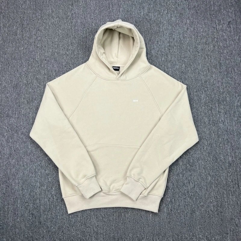 6PM Tracksuits Records Logo Hooded Tracksuit — 3003 Beige hoodie