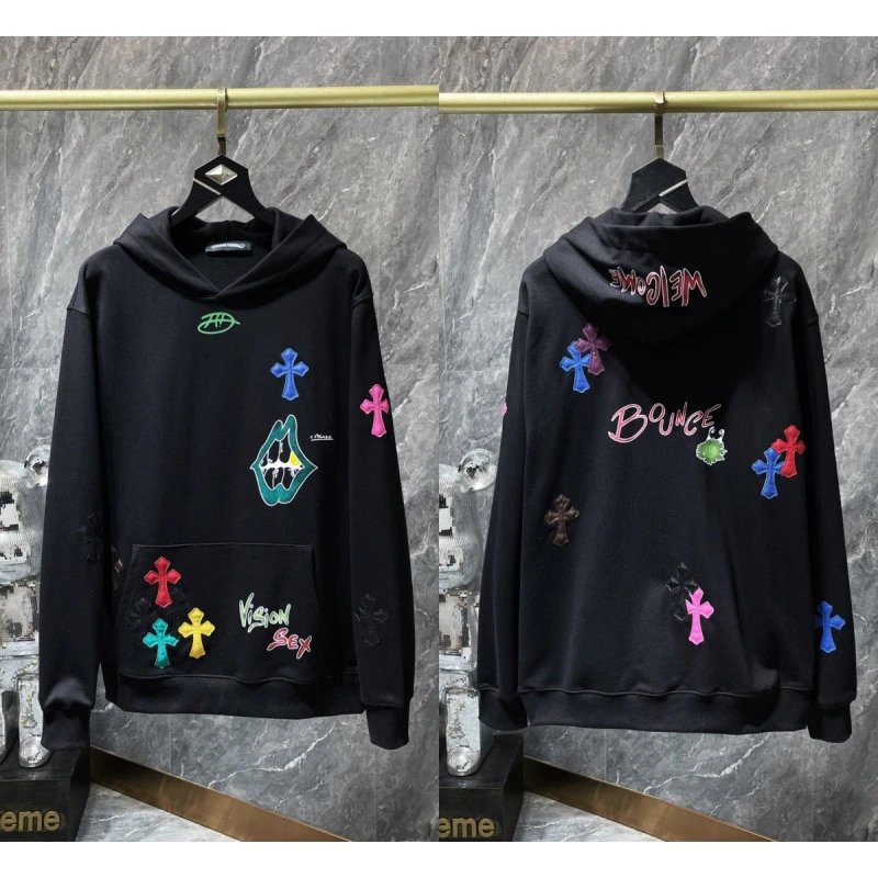 Chrome Hearts Hoodies & Sweatshirts Cross Graphic Pullover Hoodie — 8653 Black