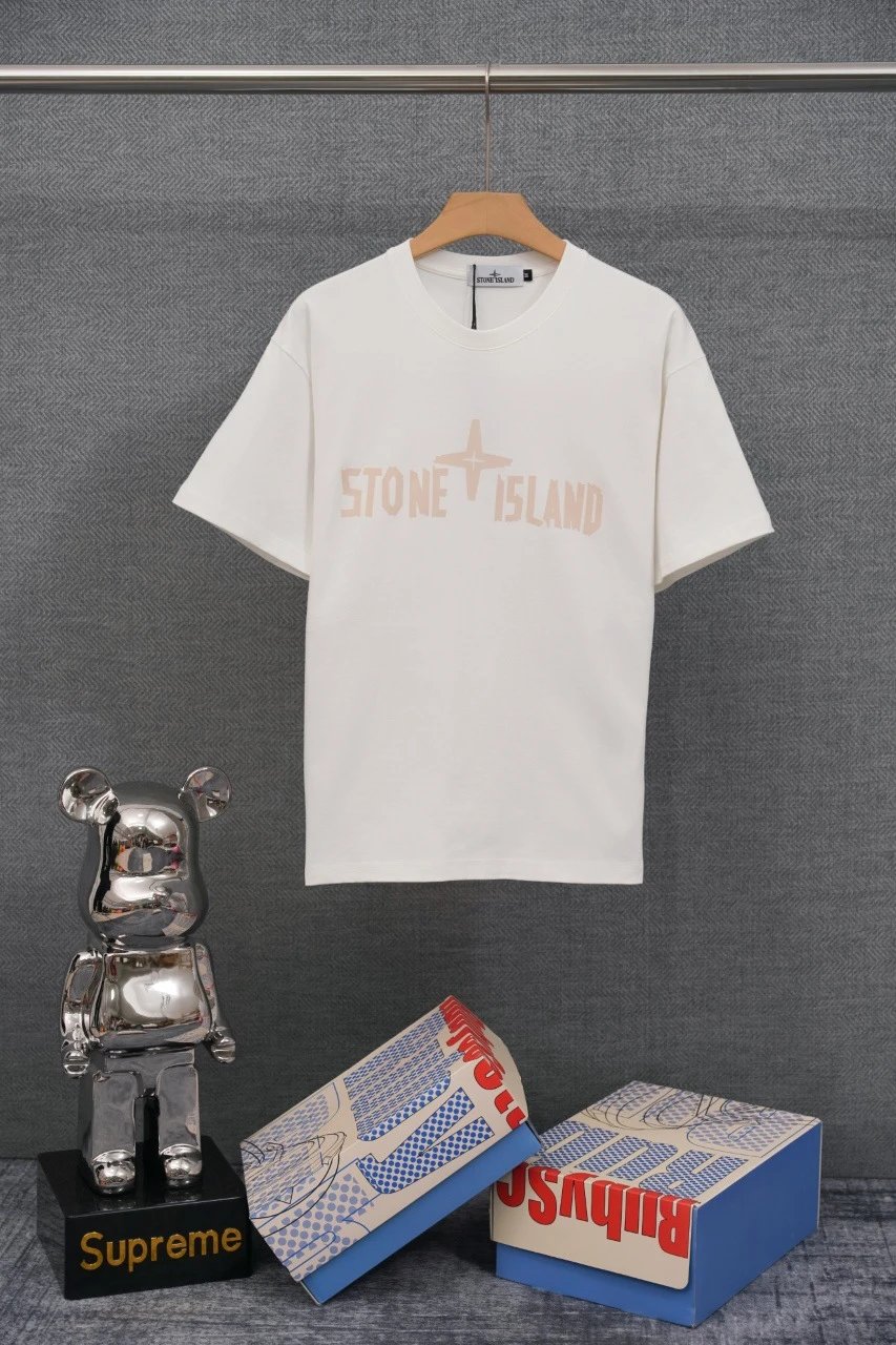 Stone Island T-Shirts Compass Graphic Short-Sleeve T-Shirt — SD 25 white