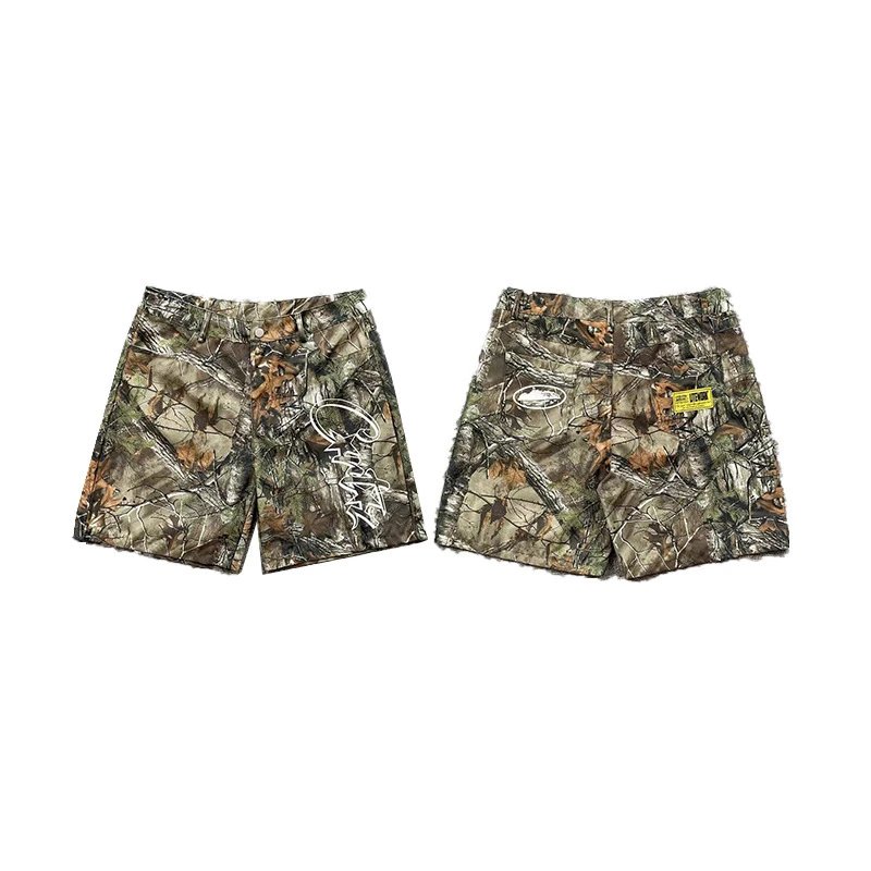 Broken Planet Shorts Drawstring graphic — 3218 Green