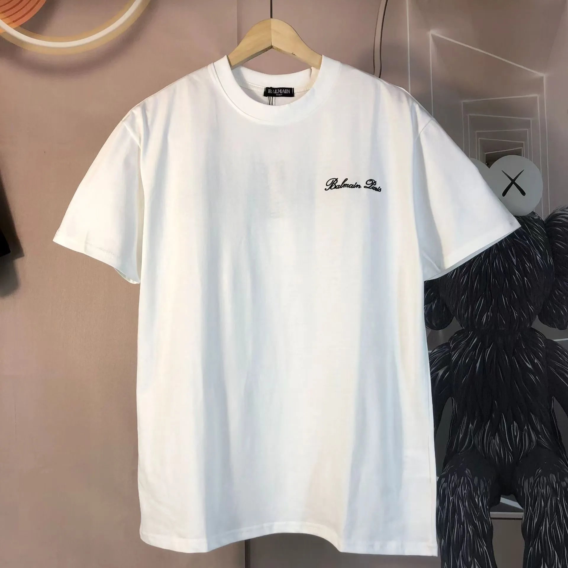 Balmain T-Shirts Short-Sleeve Logo Print — 30