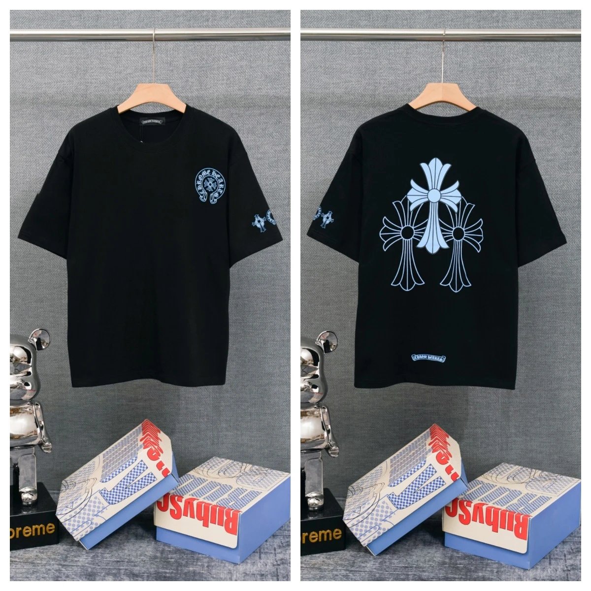 Chrome Hearts T-Shirts Graphic-print crewneck T-shirt — 38