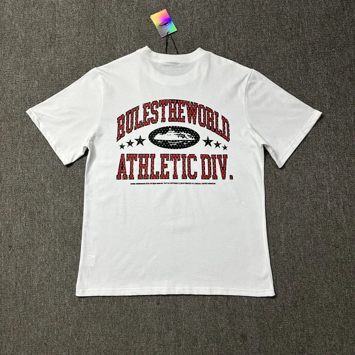 Corteiz T-Shirts Short-Sleeve Graphic Print — 3137 White and Red