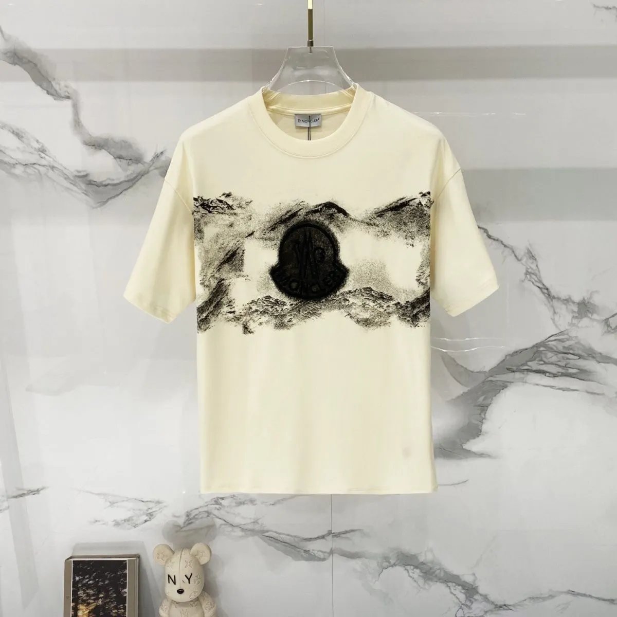 Moncler T-Shirts Logo Graphic Short-Sleeve Crewneck — M763