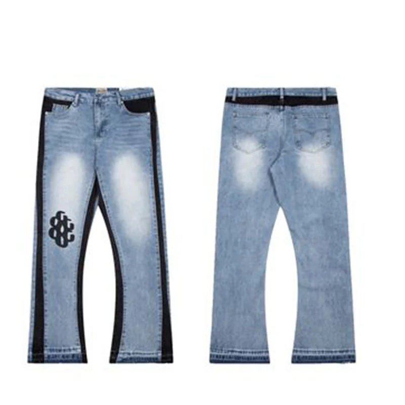 Gallery Dept. Shorts Distressed paint-splatter denim — 4101 Blue