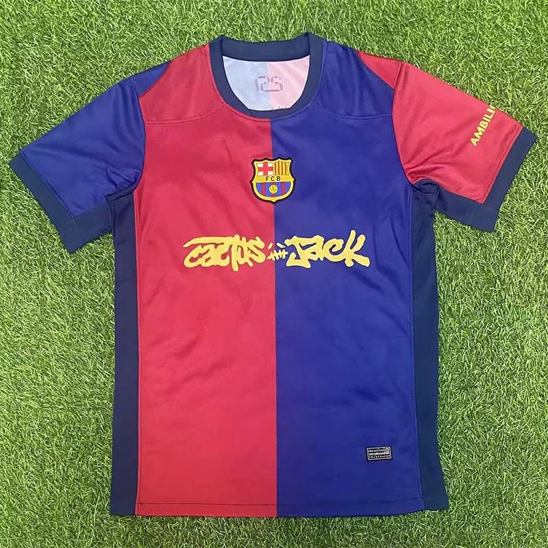Unbranded Football Jerseys Short-Sleeve Club and National Team Designs — 2425 Barcelona Home Joint Edition