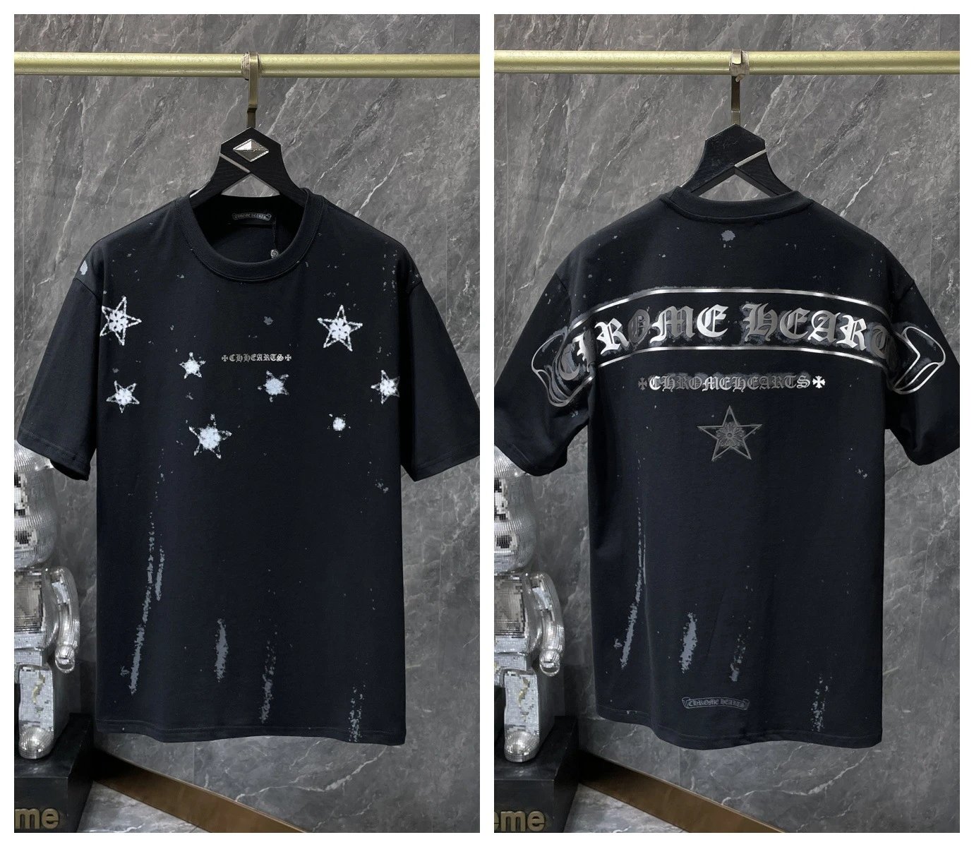 Chrome Hearts T-Shirts Graphic Cross Motif Short-Sleeve T-Shirt — 5
