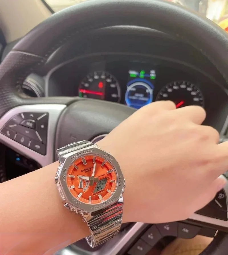 Casio Watches G-Shock octagonal ana-digi metal bracelet watch — 4