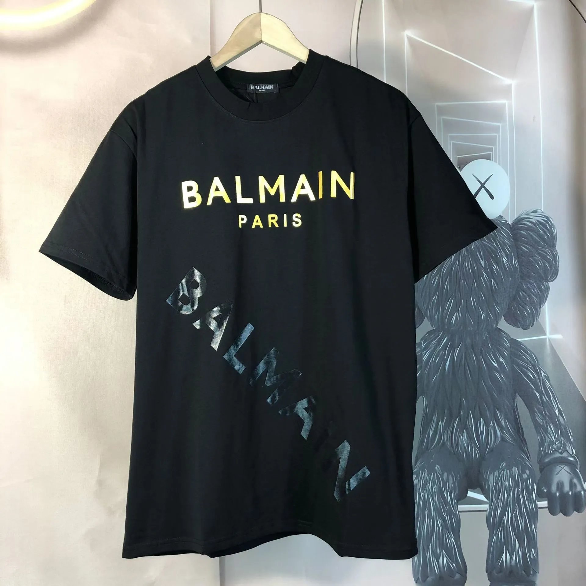Balmain T-Shirts Short-Sleeve Logo Print — 27