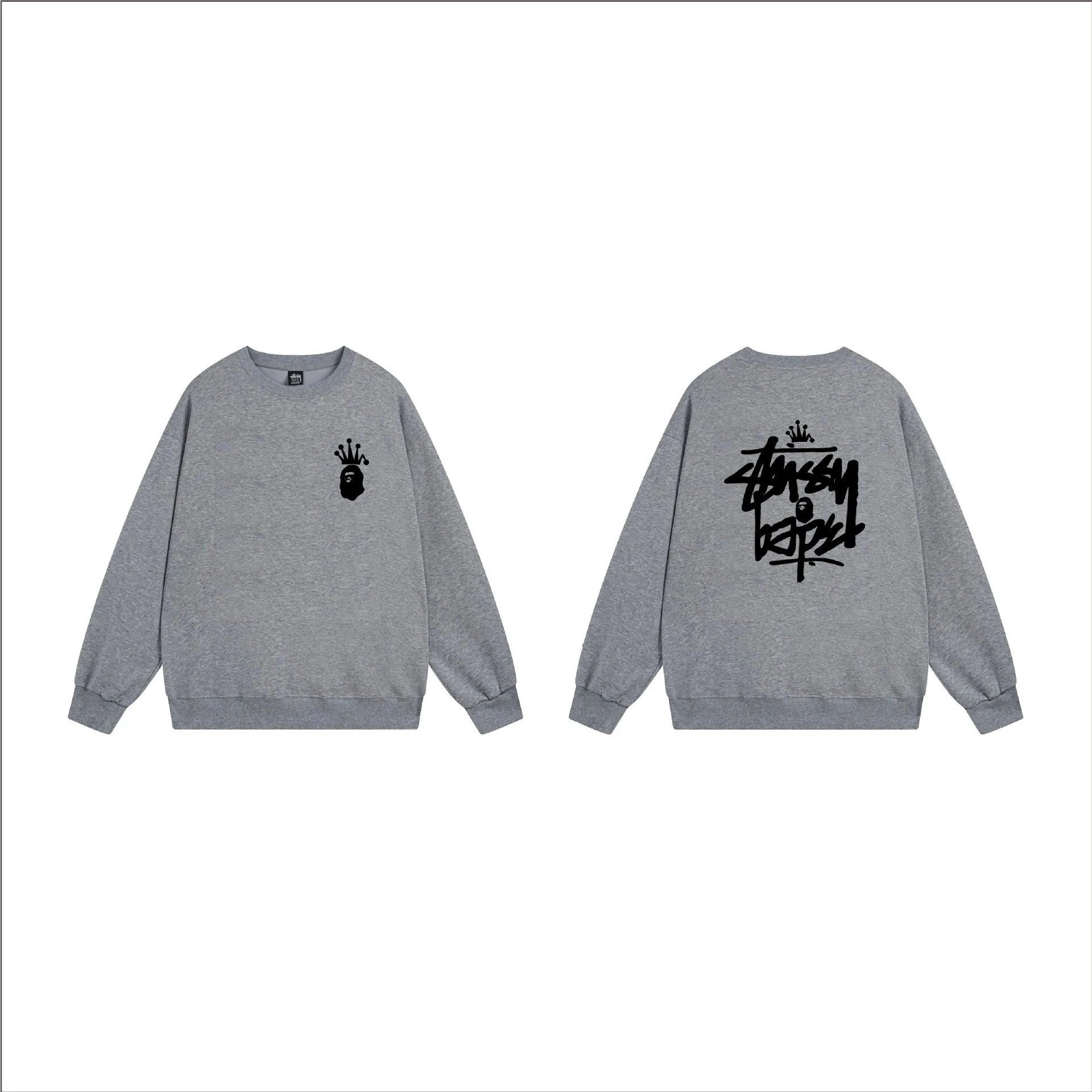 Stüssy Hoodies & Sweatshirts Crewneck Sweatshirt with Ape Head Graphic — 12