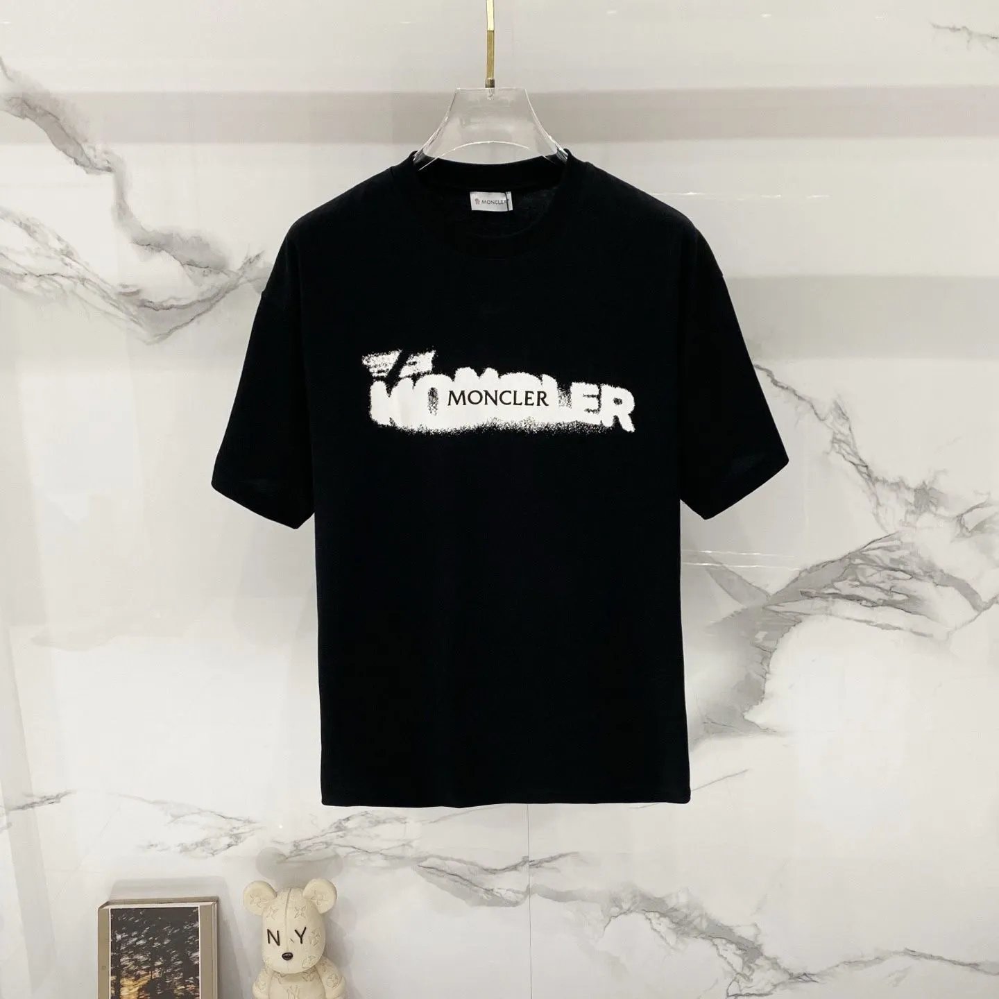 Moncler T-Shirts Logo Graphic Short-Sleeve Crewneck — M792