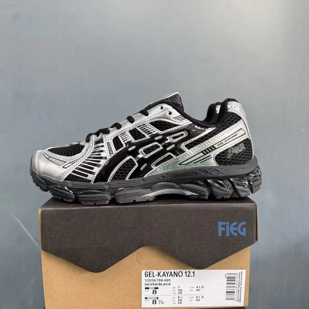 ASICS Sneakers GEL-KAYANO 12.1 — Silver-black