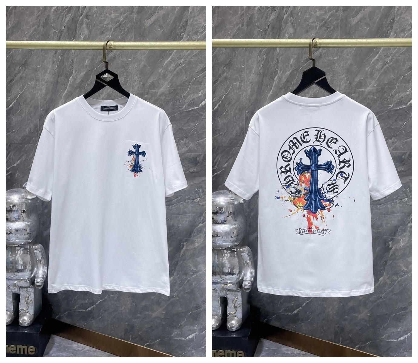 Chrome Hearts T-Shirts Graphic Cross Motif Short-Sleeve T-Shirt image 3