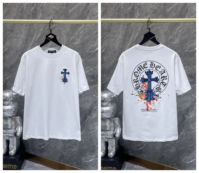 Chrome Hearts T-Shirts Graphic Cross Motif Short-Sleeve T-Shirt product detail image 8