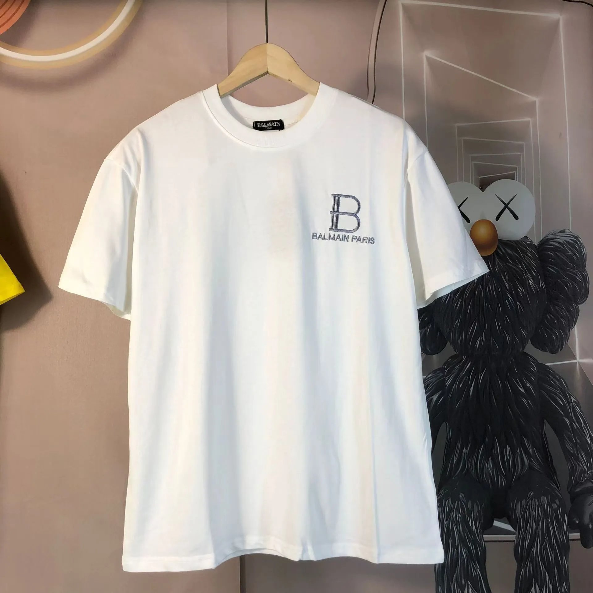 Balmain T-Shirts Short-Sleeve Logo Print — 34