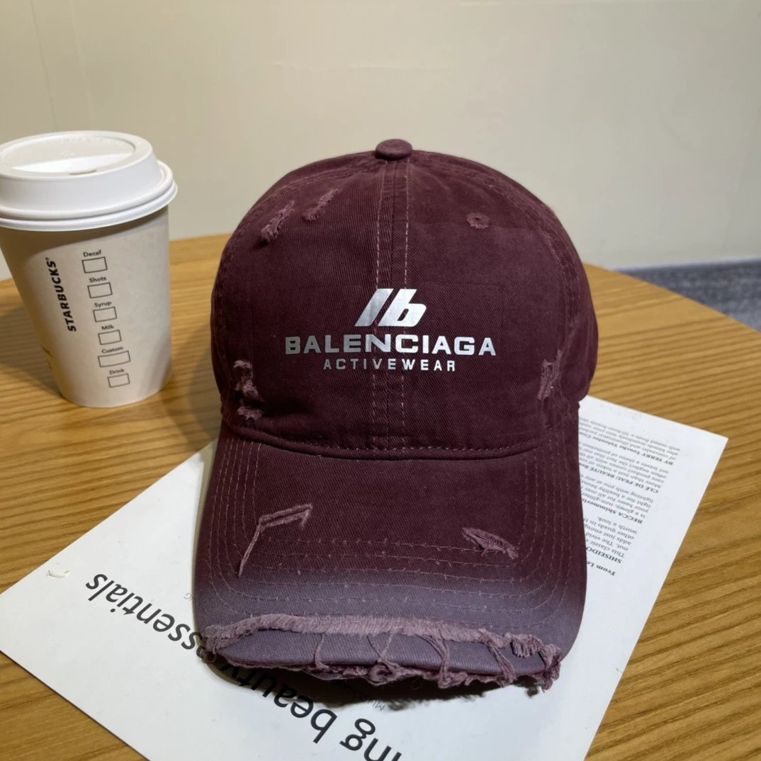 Balenciaga Hats Embroidered logo baseball cap — 03-7