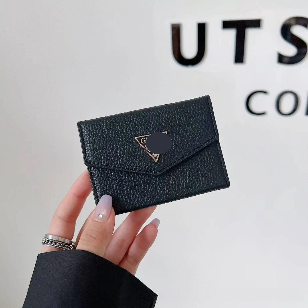 Unbranded Wallets & Card Holders Crocodile-Embossed Holder with Rhinestone Ring Emblem — Lychee-patterned Guérisseur bag