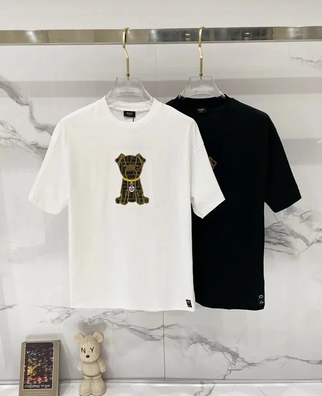 Fendi T-Shirts Loose-fit crew-neck short-sleeve T-shirt product detail image 5